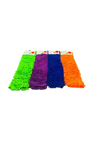 Makine Halısı 60cm.yedek Mikrofiber Renkli Makarna Mop Çok Renkli