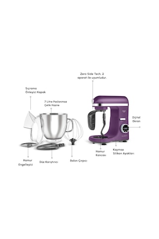Karaca Mastermaid Chef Ultra D2000 W Dijital Ekranlı Hamur Yoğurma Makinesi