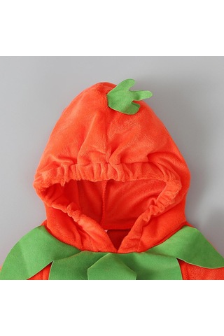 Cadılar Bayramı Balkabağı Bebek Erkek Kız Uzun Kollu Kapşonlu Romper Tulum Cosplay Kostüm Giysileri 0-24 Ay İçin Çok Renkli