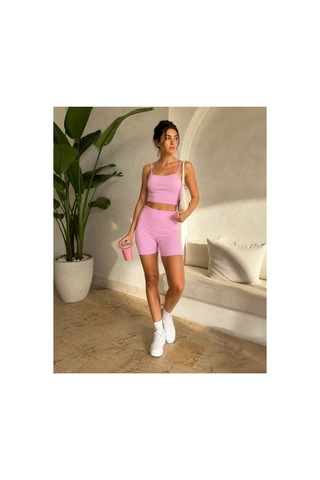 Unika Boutique Kadın Şortlu Kaşkorse Takım Pembe