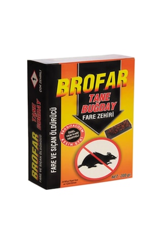 Brofar Tane Buğday Şeklinde Fare Zehiri 2 x 200 G