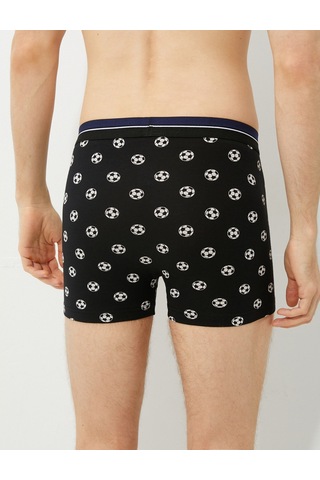 Koton 3'Lü Boxer Seti Futbol Temalı Baskılı Pamuklu Siyah Desenli 3Slm90023Mk 3Slm90023Mk25G