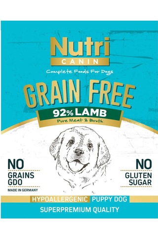 Nutri Canin Tahılsız %92 Kuzu Etli Konserve Yavru Köpek Maması 4 x 400 G