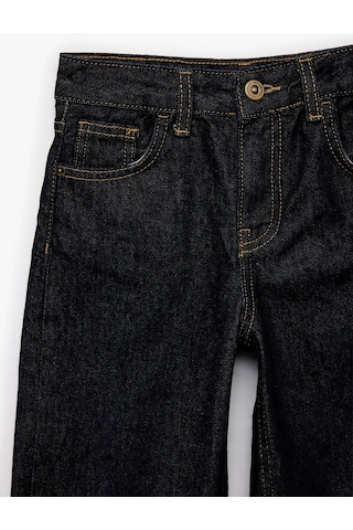 Koton Katlamalı Paçalı Lacivert Erkek Çocuk Jean Pantolon 6skb40041td Lacivert