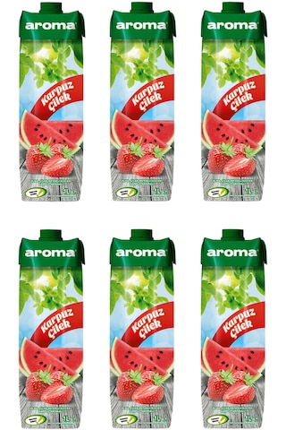 Aroma Karpuz Çilek Meyveli İçecek 1 Lt X 6 Adet