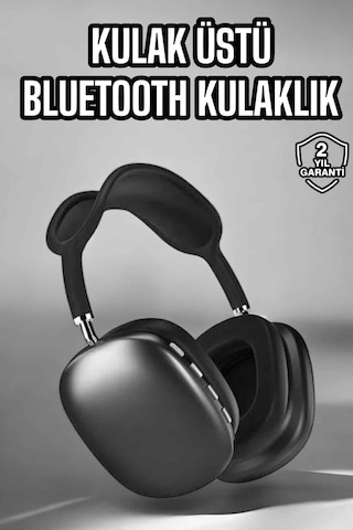 P9 Plus Kulaklık Siyah Bluetooth Bağlantılı Kulak Üstü Kablosuz