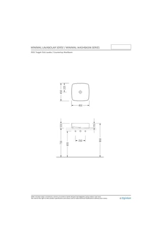 Serel 9501dxs110h Silimline Kare Lavabo 45x45 Cm Beyaz