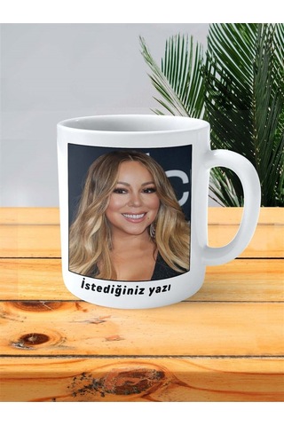 Mariah Carey Baskılı Kupa Bardak Kişiye Özel Desen 2 Çok Renkli