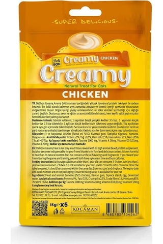 Delibon Creamy Ödül Maması Tavuklu 15gr 5li Paket