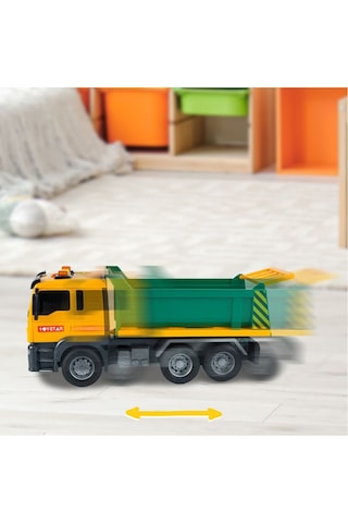 Sesli Işıklı Pilli Damperli Oyuncak Harfiyat Kamyonu