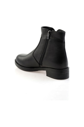 Bambi Siyah Hakiki Deri Kadın Bot & Bootie K02286001303 Siyah