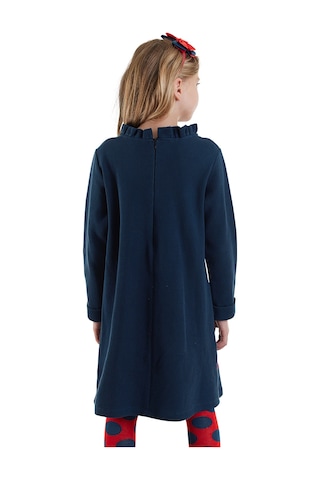 Denokids Gelincik Kız Çocuk Lacivert Elbise Renkli