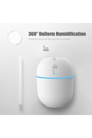 Dancemonkey 220ml Usb Nemlendirici Aromaterapi Difüzörü - Led Işık, Sessiz Çalışma, Otomatik Kapanma