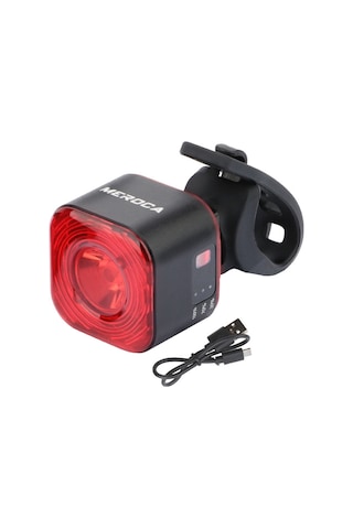 Meroca Xc02 Akıllı Işığa Duyarlı Fren İndüksiyon Arka Lambası Boru Montajı Siyah Boru Montajı