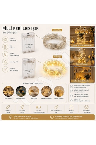 5 M Pilli Peri Led Gün Işığı İthal