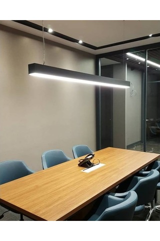 Linear Lineer 120cm Sarkıt Armatür Askı Aparatı Dahildir Siyah