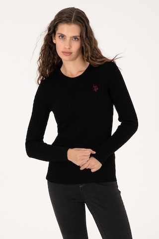 U.s. Polo Assn. Kadın Siyah Kazak /triko 50313626-vr046 Siyah