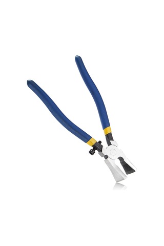 Ccgloball Inç 1 Adet Mavi Kaymaz Kolu Kırma/kesme Cam Pense Vitray Araçları Düz Uçlu Kırıcı Pense Donanım El Aletleri