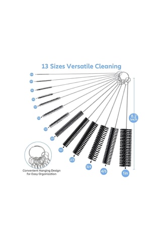 Temizleme Fırçası Pipet Fırçası Şişe Fırçası Tüp Fırçası Pipet Temizleme Fırçası Naylon Tüp Fırçası Siyah