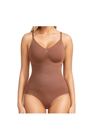 Mistirik Mamey Örme Kumaş Yapılı Toparlayıcı Çıtçıtlı Kahve Renk7 Kahve
