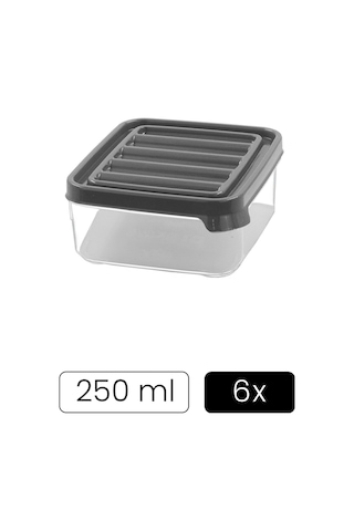 Kitchen Life 6 lı 250 ML Buzdolabı ve Mikrodalga Saklama Kabı - Buzdolabı Organizeri Saklama Kutusu
