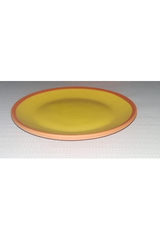 Seramik Sunum Tabağı 18 Cm Sarı 6 Adet