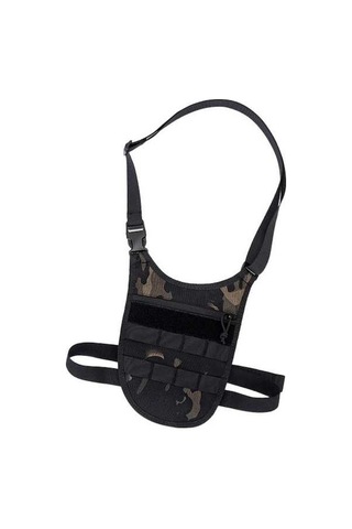 Pazly Erkek Omuz Çantası Satchel Crossbody Siyah Kamuflaj Desenli Siyah