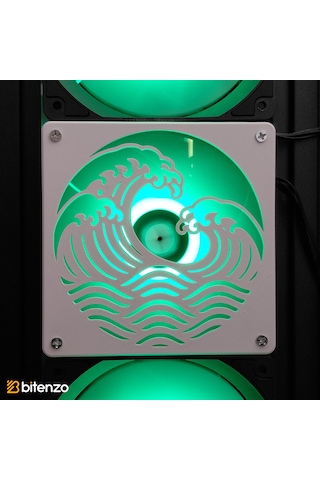 Ocean Wave 120x120 Mm Beyaz Çerçeveli Oyun Pc Aksesuarı, Masaüstü Bilgisayar Fan Kapağı