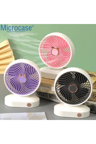 Microcase Fn36 Masaüstü Şarj Edilebilir Taşınabilir Mini Fan - Al5298