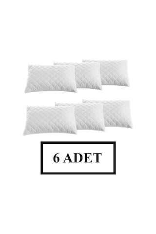 Adarya Home Kapitoneli Fermuarlı Yastık Koruyucu Alez 6 Adet 50 x 70