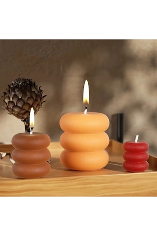 Halkalı Mum Set Silikon Kalıp S912