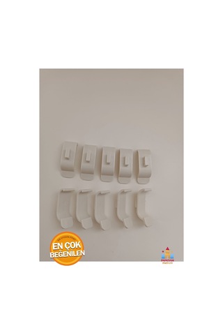 Stor Zebra Perde Dar Kasa 3.5 Cm Pratik Kornişe Takma Aparatı Plastik Montaj Aparatı 10 Adet Bej