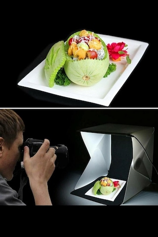 Mobee Ürün Çekim Çadırı Mini Fon Fotoğraf Stüdyosu Ledli Işık Perdesi
