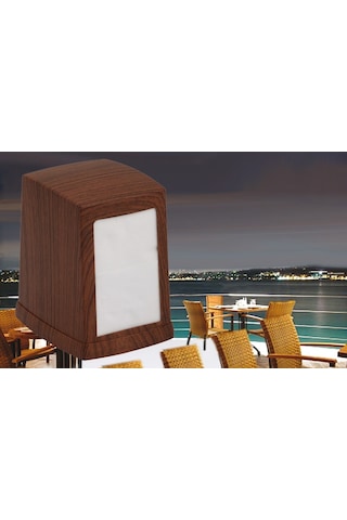 Vialli Np100A Masa Üstü Peçete Dispenseri Ahşap Desen