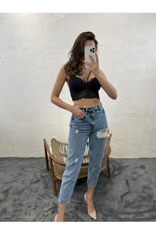 Butik İstanbul 5778 Denim Carrot Fıt-mavi