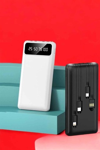 Znv Zenvia Mey İthalat Powerbank 20.000 Mah Lcd Ekran Usb Lightning Type-c Uyumlu İos Ve Android Znv2025 Cmn