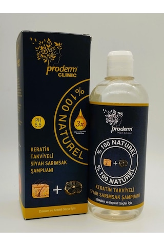 Proderm Keratin Takviyeli Siyah Sarımsak Şampuanı 500 ML