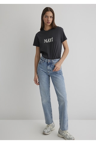 Mavi - Mavi Logo Baskılı Gri Tişört 1612232-34853 Gri