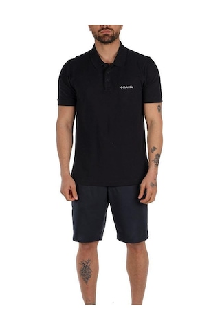 Columbia M Cascade Range Solid Polo II Erkek Polo Yaka Tişört CS0 Siyah