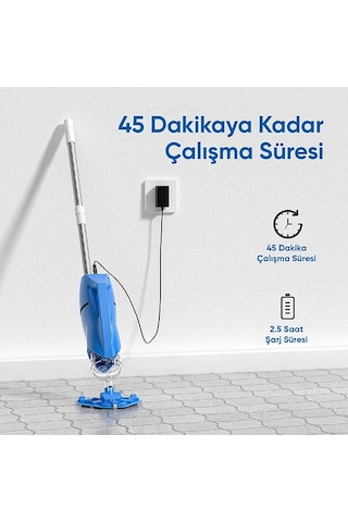 Yousky - Yeni Şarjlı Havuz El Süpürgesi - İlave 2 Sap Hediyeli