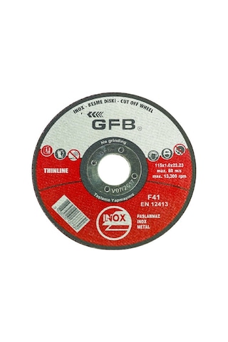 Gfb 2351 İnox 180x1,6x22,23 Mm Kesici Taş 50 Adet