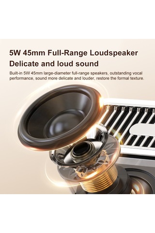 Xindoker Tasarımlı Müzik Çalar, İki Mikrofonlu Taşınabilir Hoparlör, Sarı Renk, Bt 5.3, 800mah Pil, Sd Kart/aux/usb Desteği