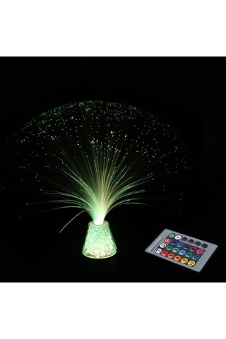 Dancemonkey Çok Renkli Led Fiber Optik Lamba Gece Aynası Çalışan Xmas Uzaktan Kumanda 2 2