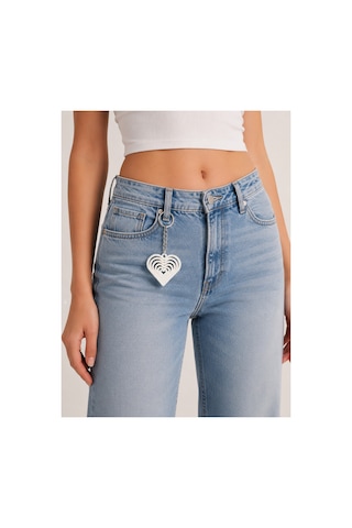 Tarzınıseç 3d Beyaz Kalp Anahtarlık Charm 2'li Set
