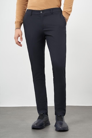 Koyu Lacivert Düz Bez Ayağı Esnek Yan Cep Slim Fit Casual Pantolon 1003245159 Koyu Lacivert