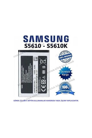 Samsung Uyumlu S5610 S5610K Batarya Pil