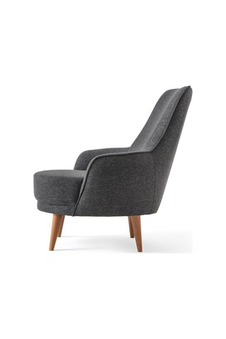 Rebull Keten Berjer Antrasit Tekli Koltuk Siyah