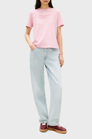Tommy Hilfiger Bayan T Shirt Ww0ww48707 Tpg Açık Pembe Açık Pembe