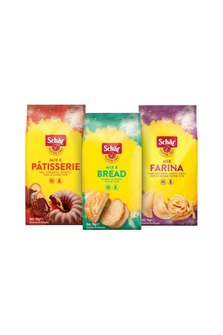 Glutensiz 3'lü Un Seti 1 Kg Mix B + 1 Kg Mix C + 1 Kg Mix Farina