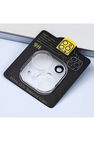 Ally iPhone Uyumlu 14 -14 Plus 3d Full Tempered Glass Cam Kamera Koruyucu- 5775